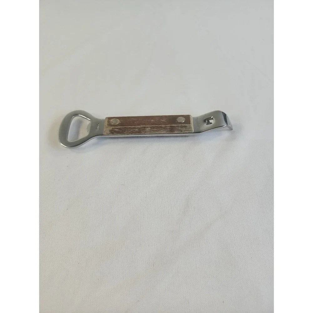 Vintage EKCO Can Piercer Wood Handle Church Key Camping Bottle Can Opener